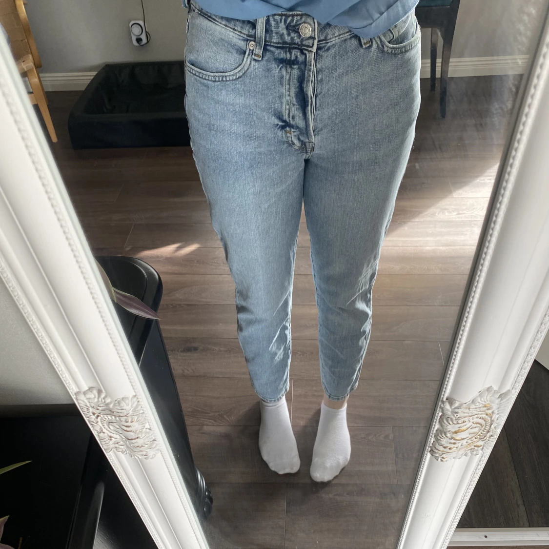 Blåa mom jeans 