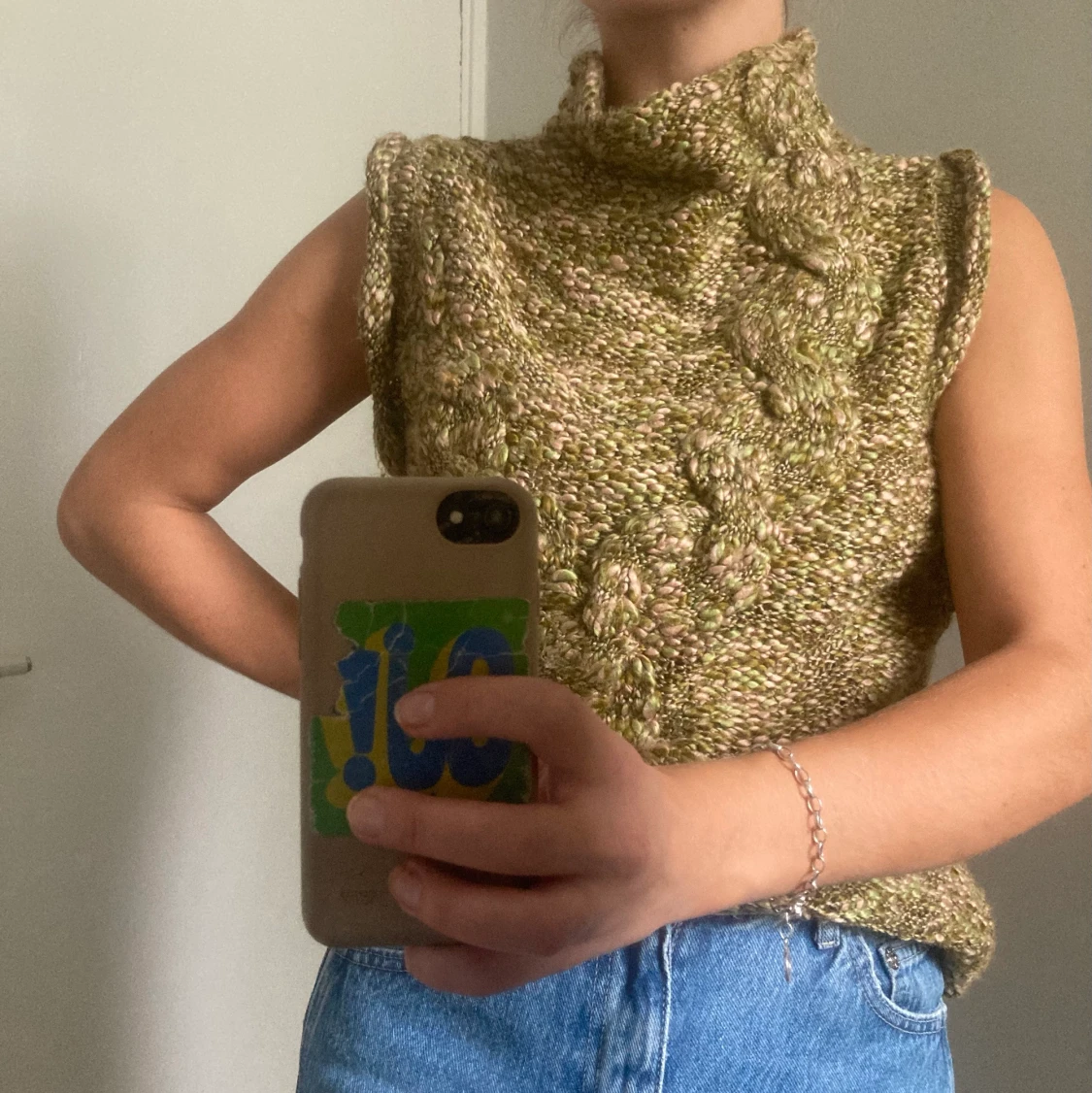 Stickad mönstrad top