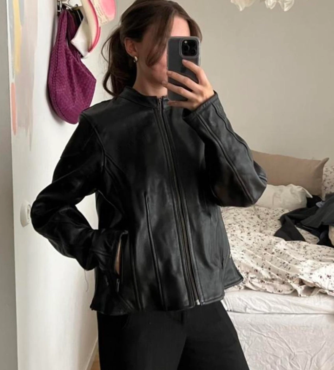 Vintage Läderjacka - 90