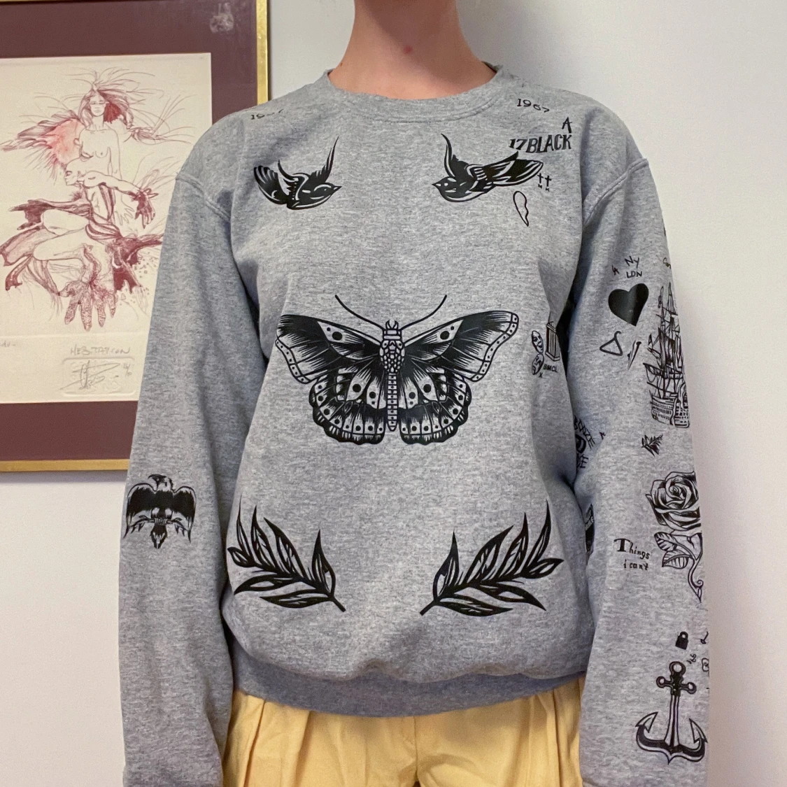 Harry Styles tatuering sweatshirt