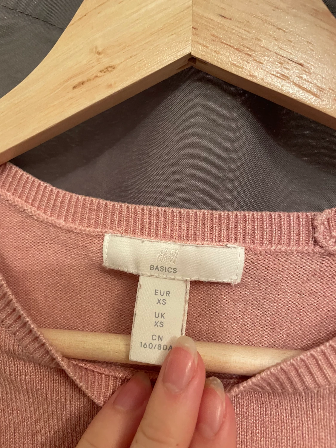 Rosa stickad topp  - 90