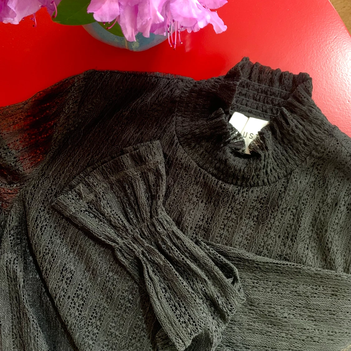 Svart Spetsblus Just Female M - 91