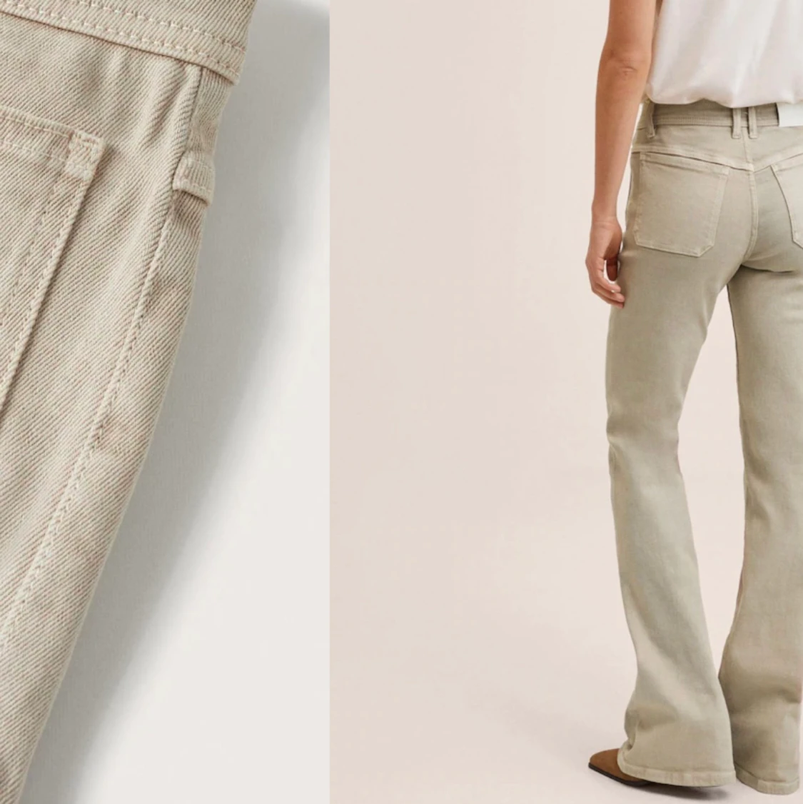 Bootcut beiga jeans Mango  - 91