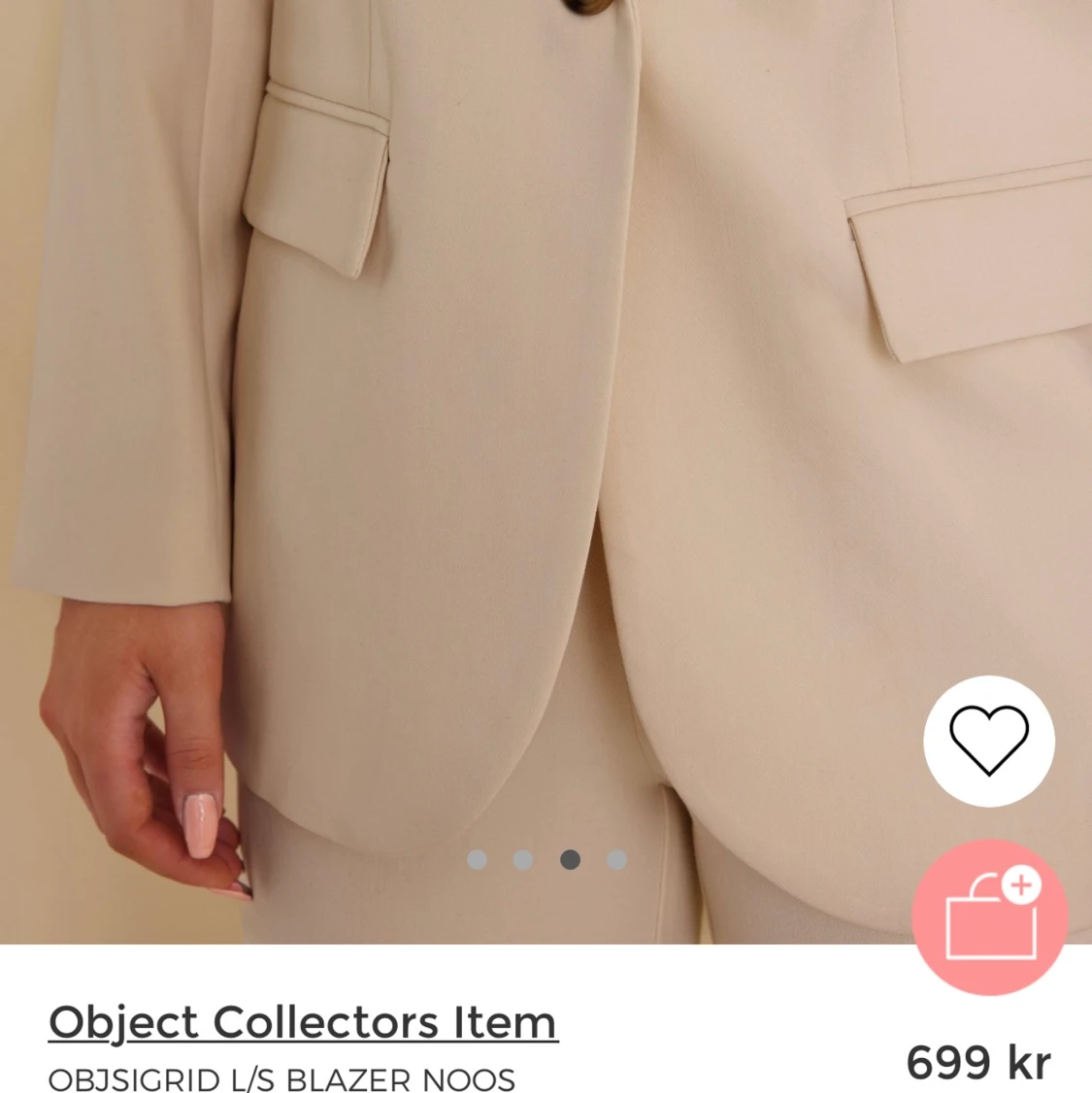 Beige kavaj från Object  - 91