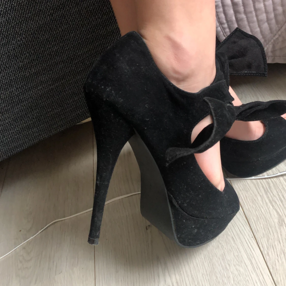 Klackskor svarta mocka  - 90