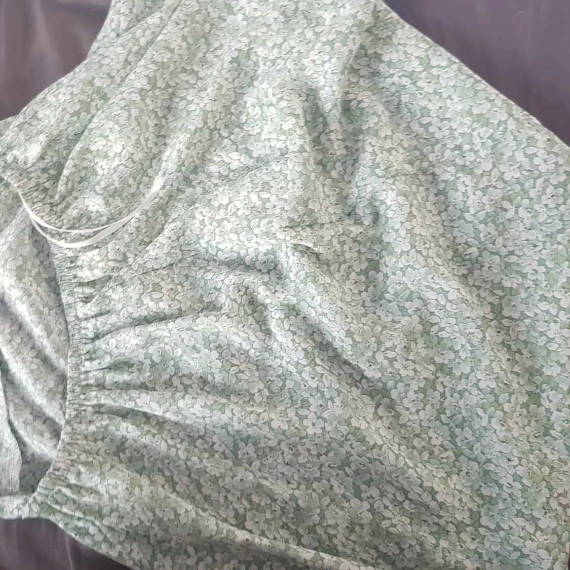 Grön-blommig klänning storlek xs - 90