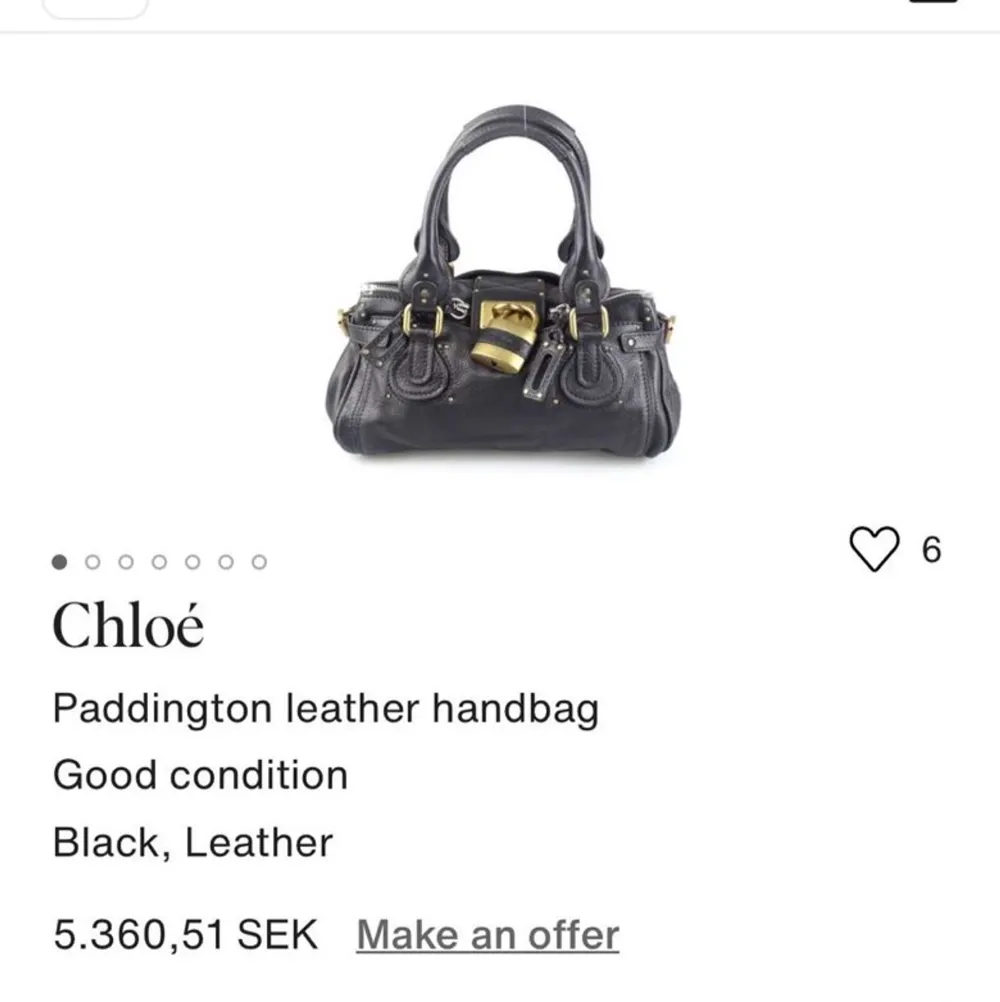 Säljer nu min fina vintage Chloé väska! Väldigt rymlig och jätte fint skick💕💕 finns enbart att köpa på vestire för 6 000 nypris💕 lås finns med KÖP DIREKT FÖR 1 500. Väskor.