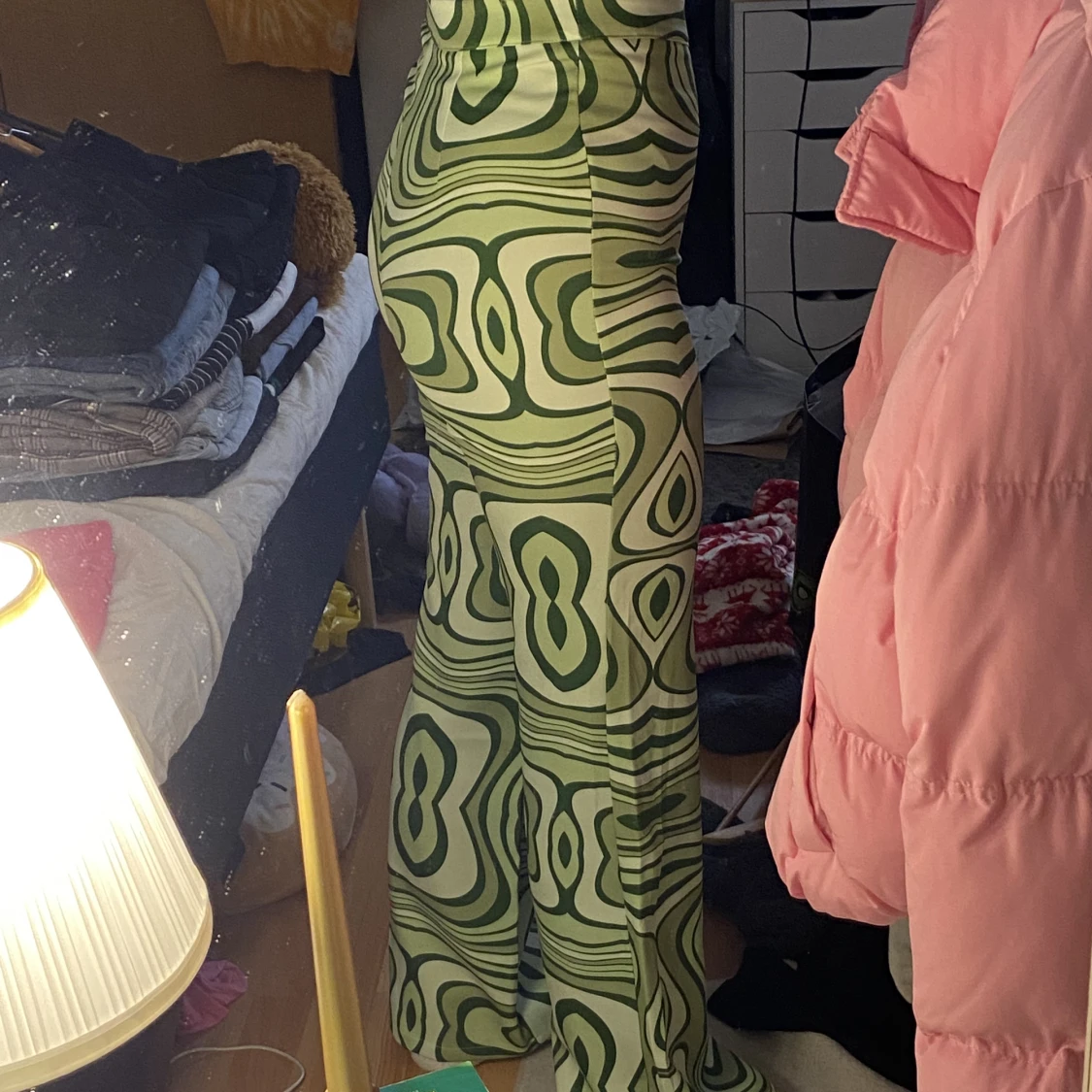 Grönmönstrade byxor - 90