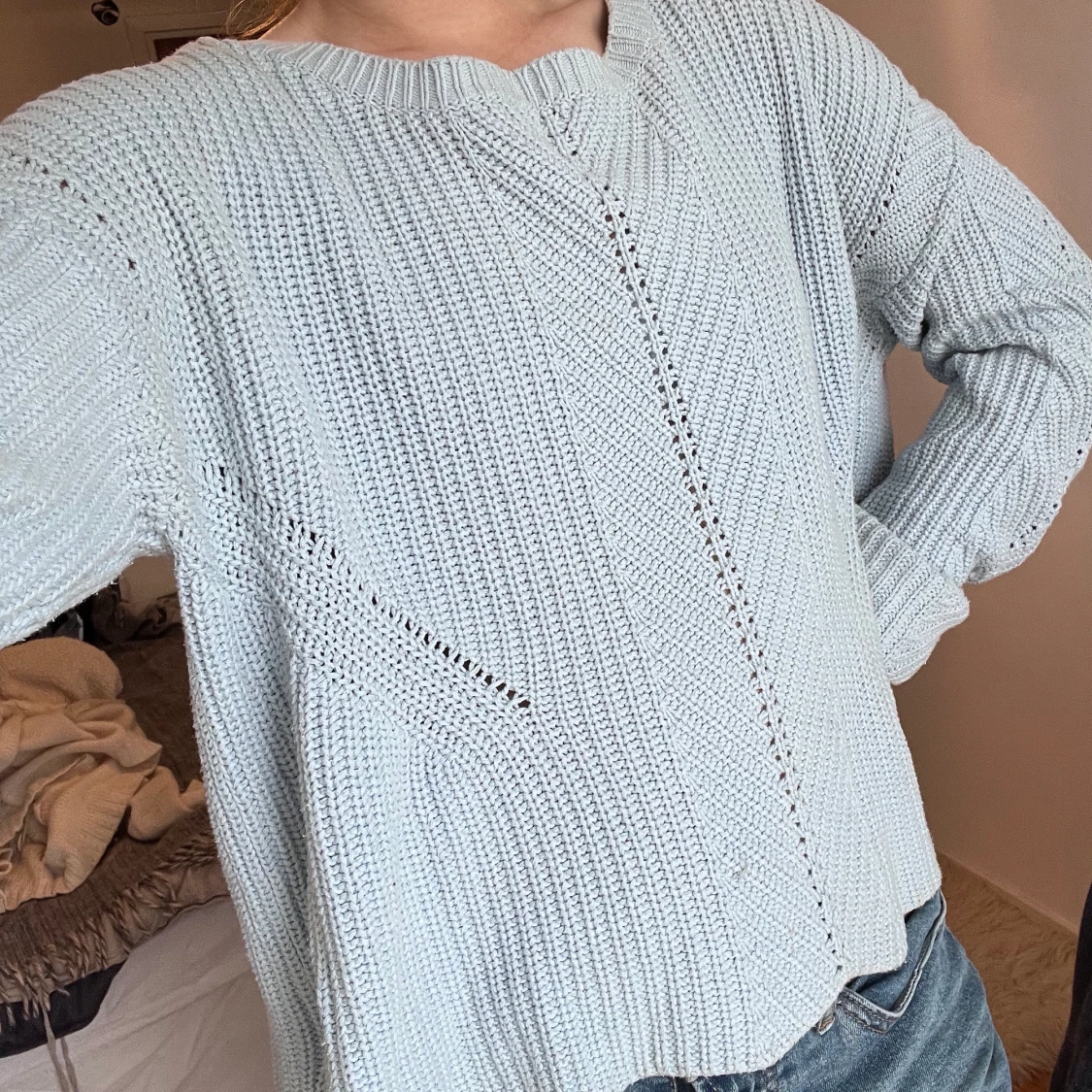 Oversized stickad tröja  - 91