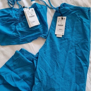 Set zara - Nytt sett från zara, köparen står för frakten💗 (toppen går att bära på olika sätt) storlek L men passar mig med S.