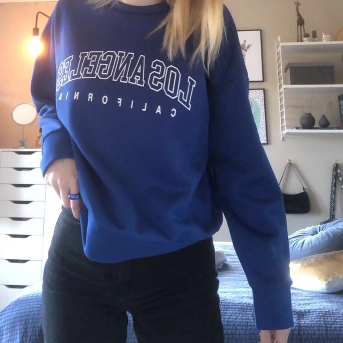 Marinblå sweatshirt - 90