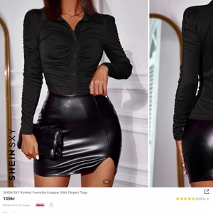 Svart skjorta  - En oanvänd svart skjorta från Shein, STRL: S/36, (frakt: 45kr)