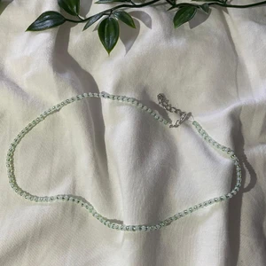 Grönt & Vitt halsband - 13kr frakt  Finns i alla storlekar , den på bilden är 41 cm med förlängnings kedjan.  