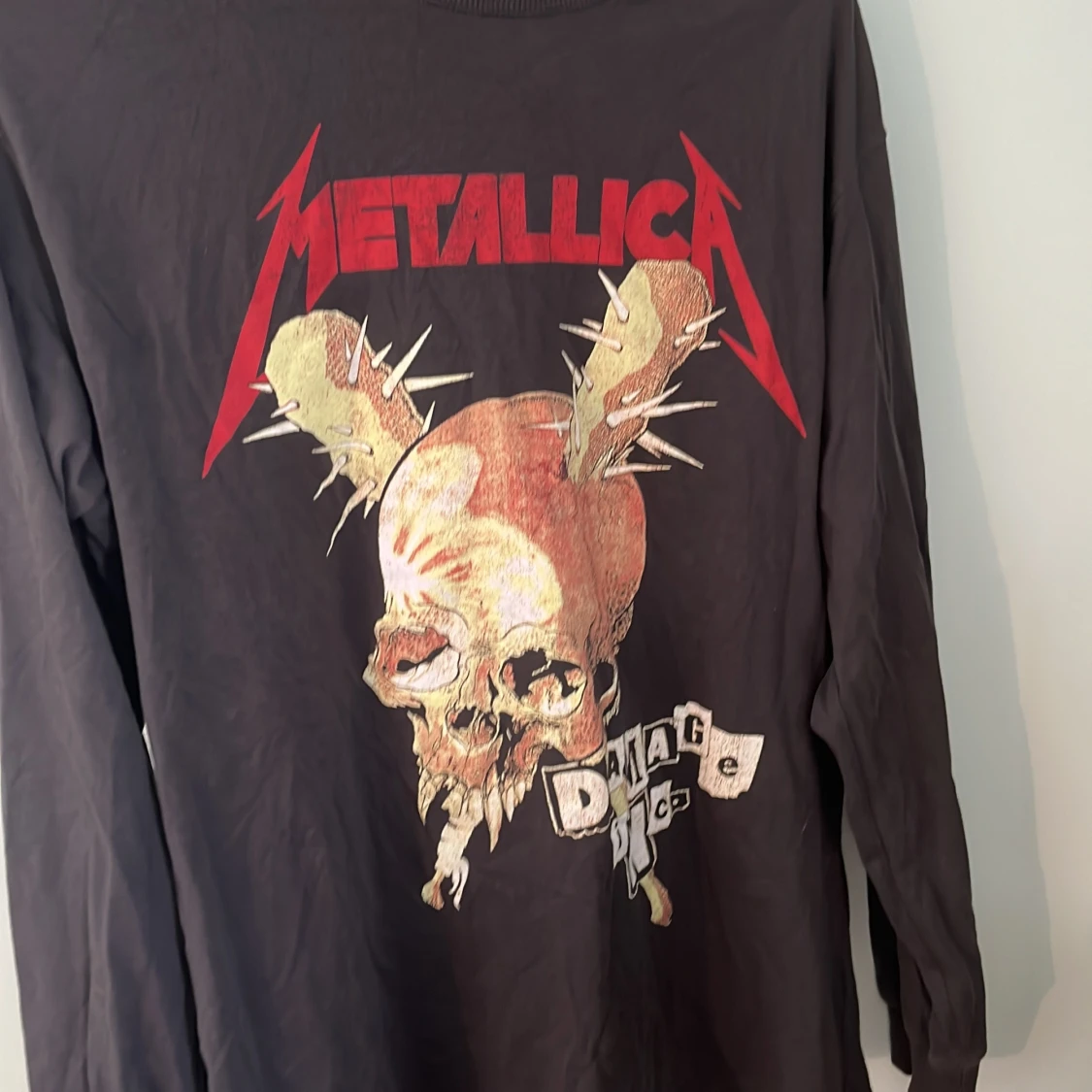Svart långarmad Metallica tröja - 90