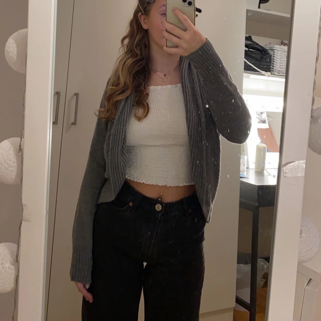 Grå kofta hm strl xs  - 91