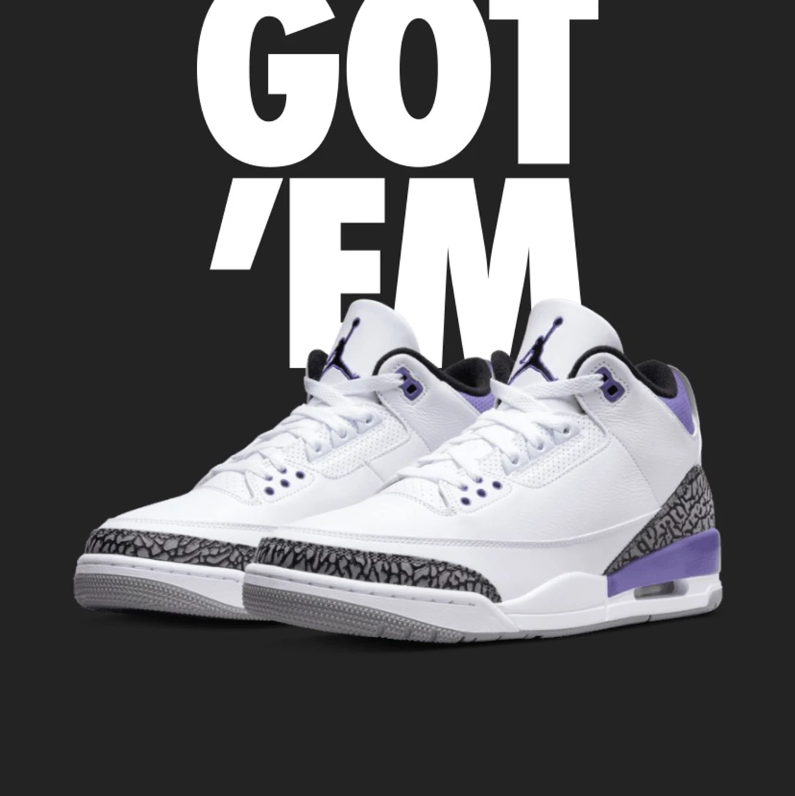 Jordan 3 Dark Iris stl 43