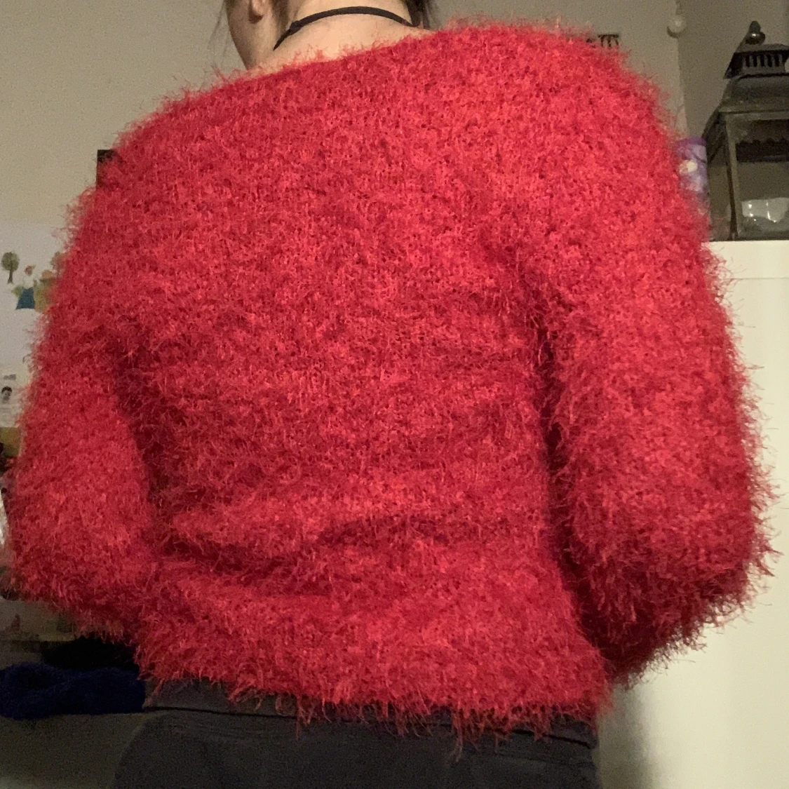 Lurvig röd långärmad - 91