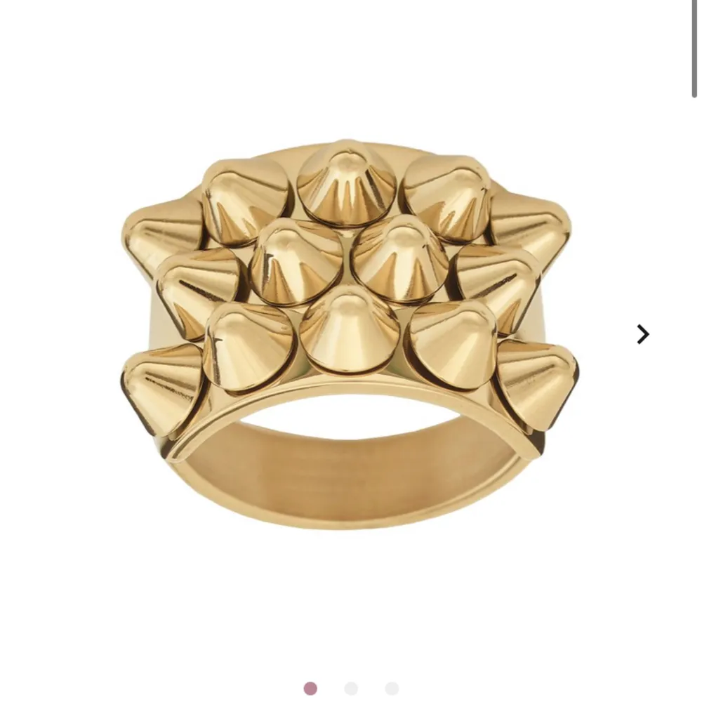 En Edblad ring som är guldig. Använd fåtal gånger och inga skador eller liknande. . Accessoarer.