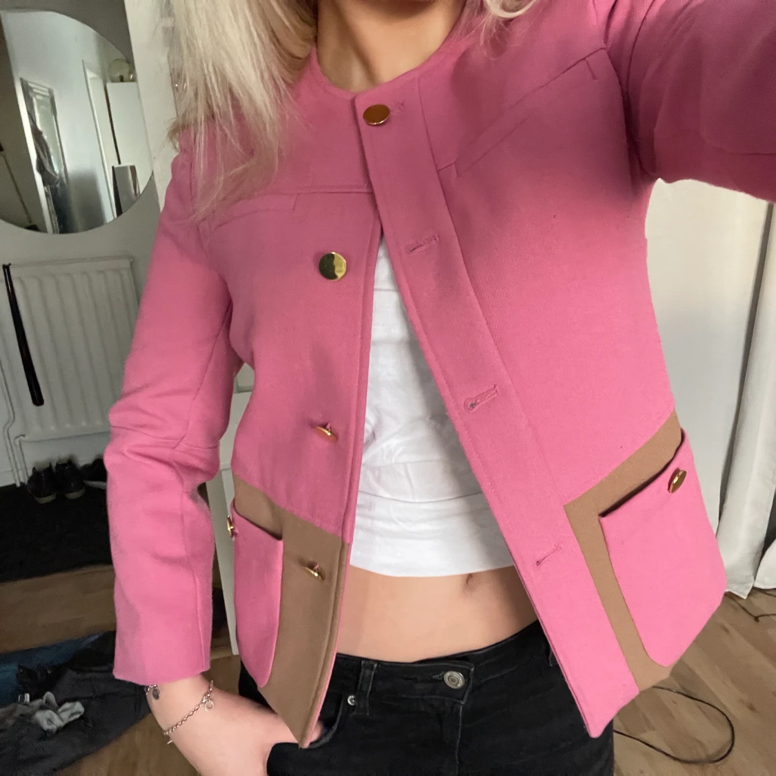 Rosa kofta/jacka - 90