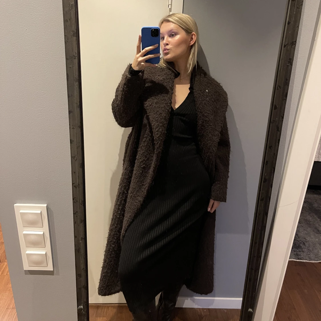 Brun teddy kappa - 90