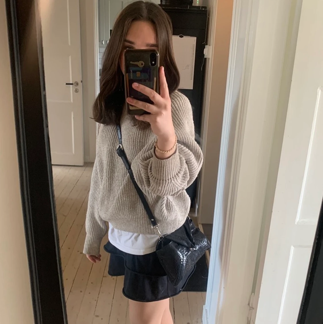 Begie stickad tröja