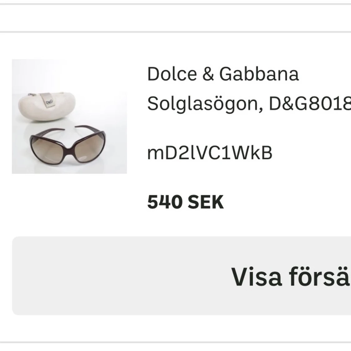 Solglasögon  - 91