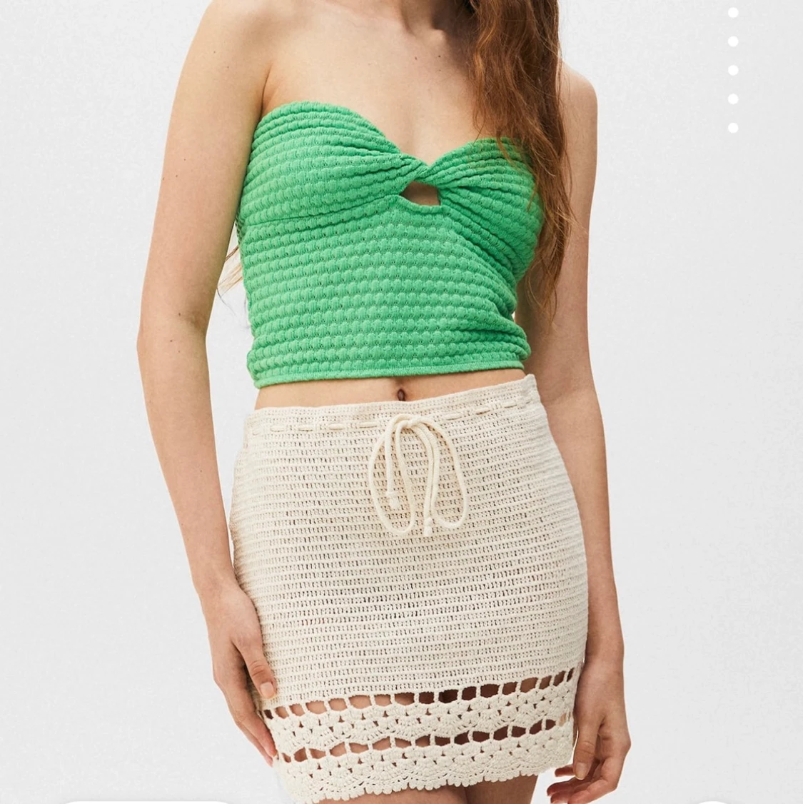 Stickad bandeau topp - 90