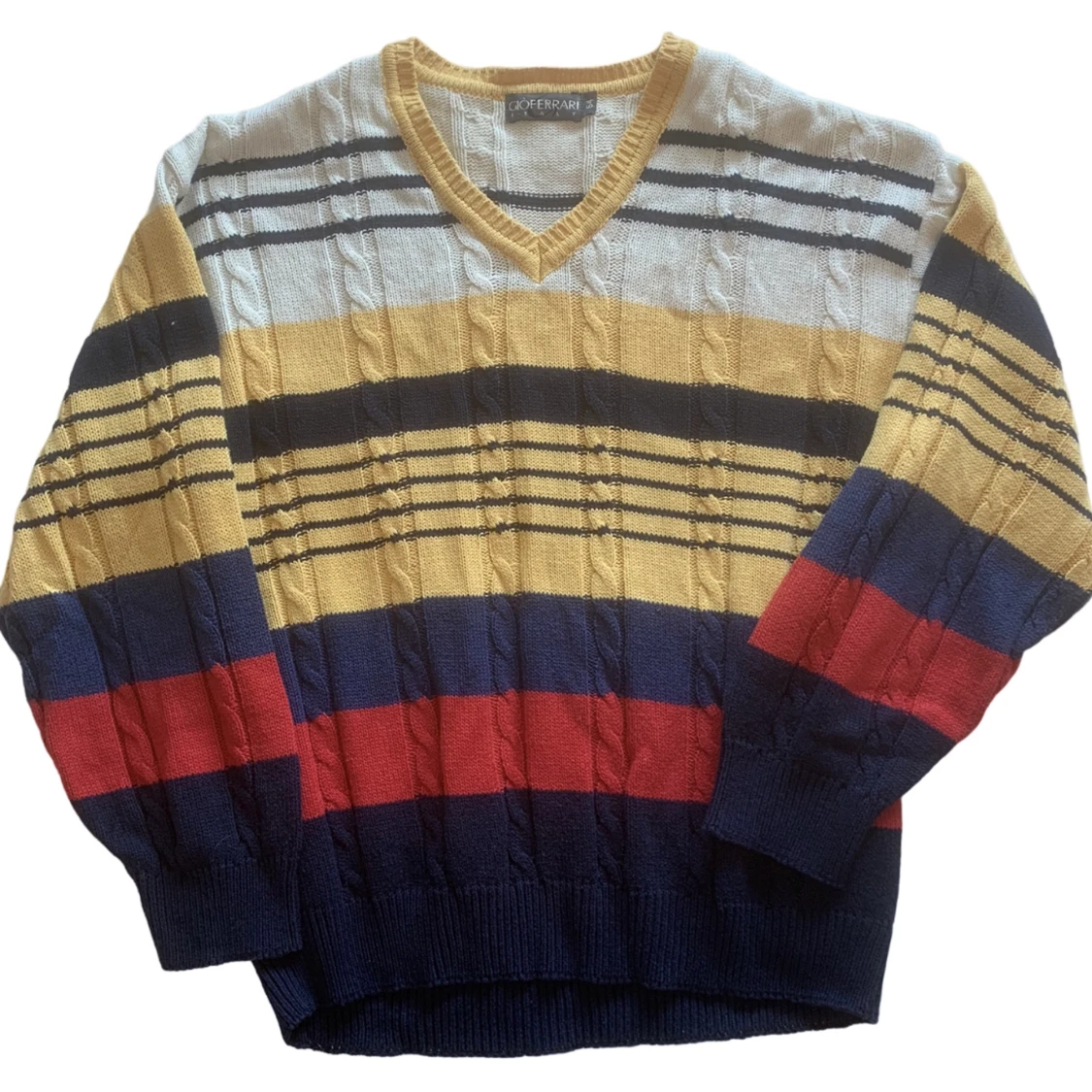 Kabelstickad Coogi style Tröja