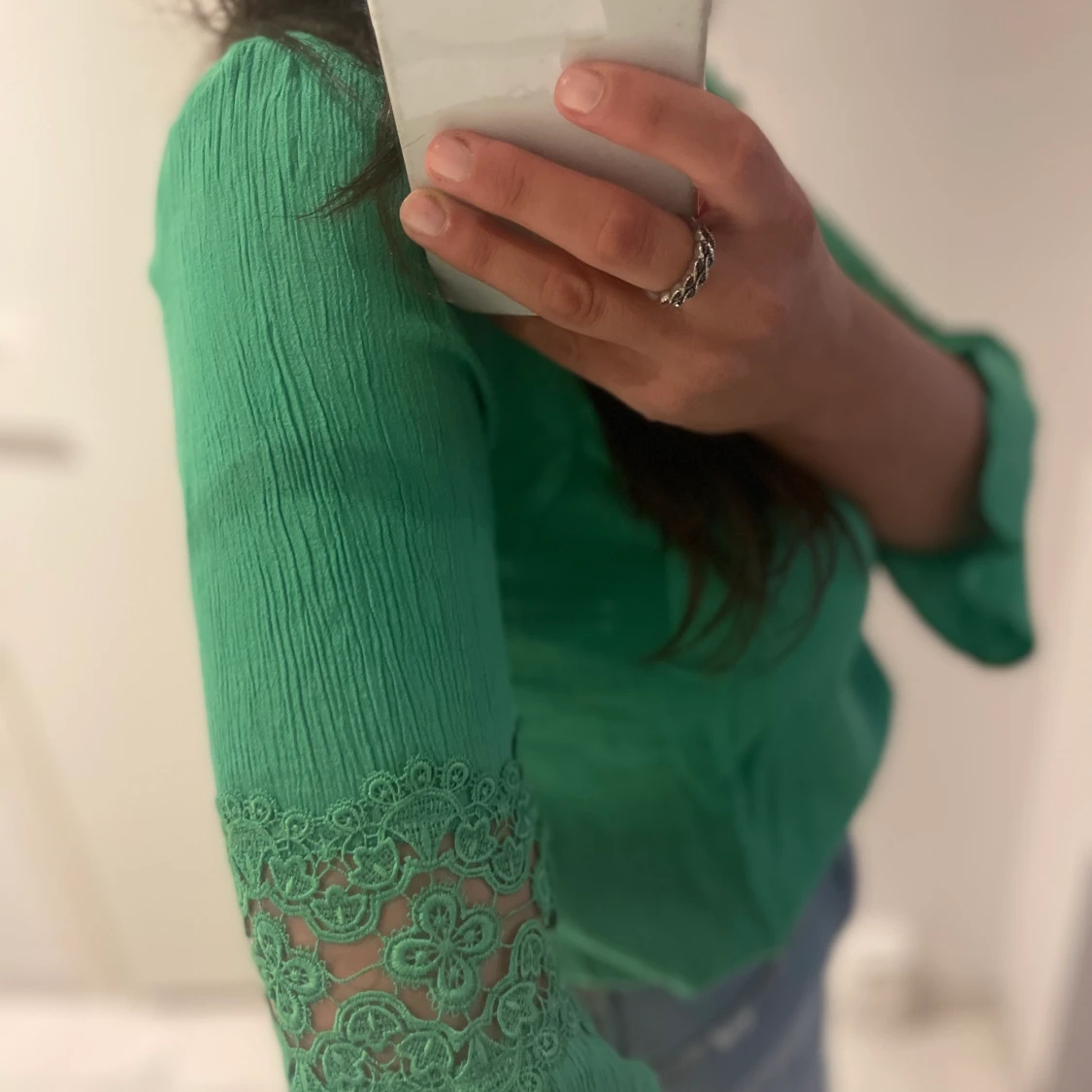 Grön blus i S storlek  - 91