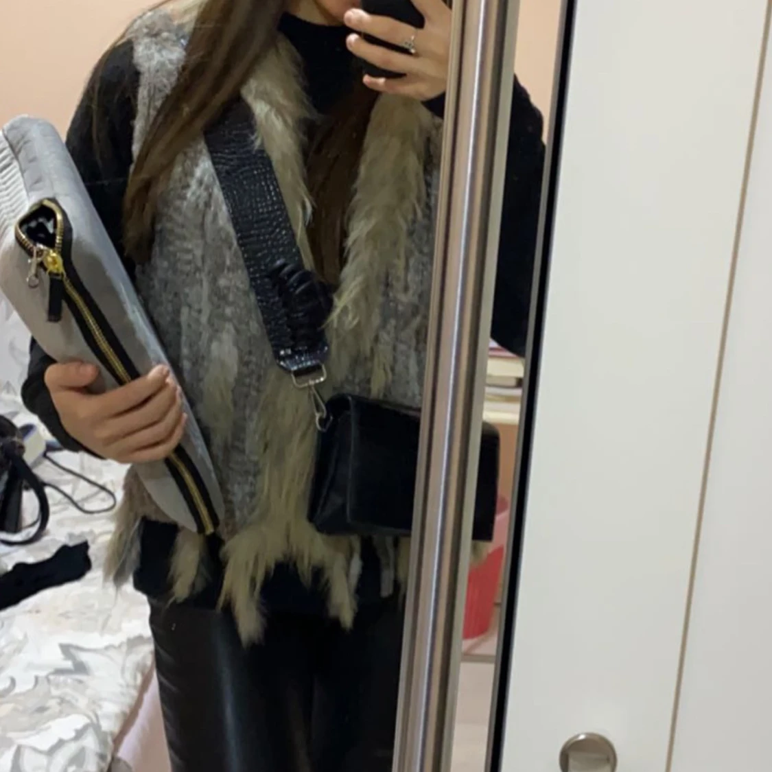 Äkta pälsväst  - 90