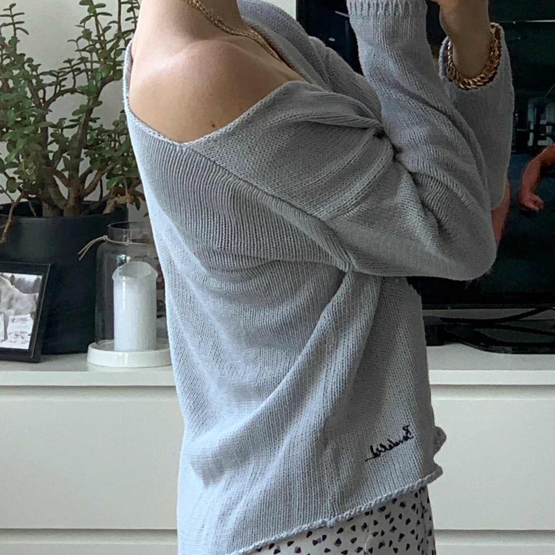 Stickad tröja till sena sommarkvällar - 90