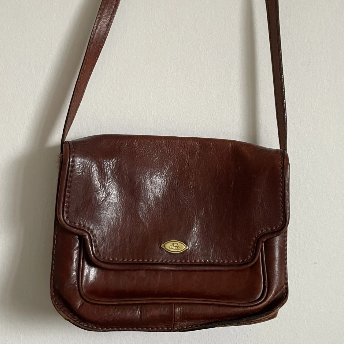 Axelremsväska, äkta läder - 91