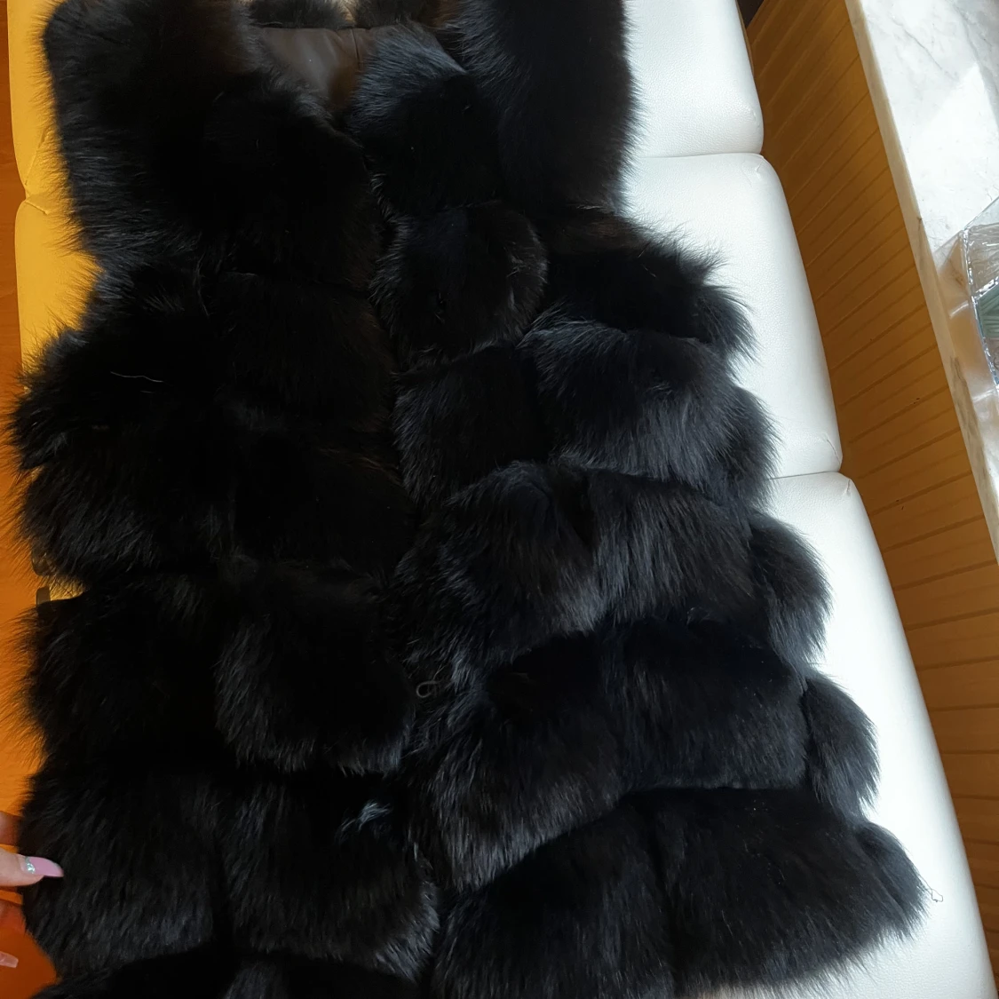 Äkta pälsväst - 90