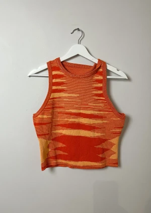 Stickat linne - Linne. Stretchigt. Orange