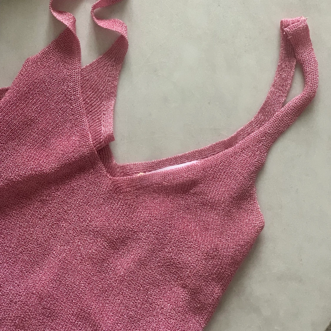 Glittrigt rosa linne!