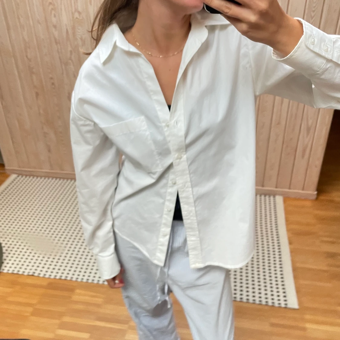 Oversized vit skjorta från Zara