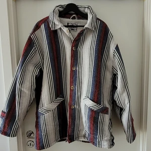 Vintage jacka - En häftig vintage oversize jacka med fleece fodring, uppskattad storlek L-XL