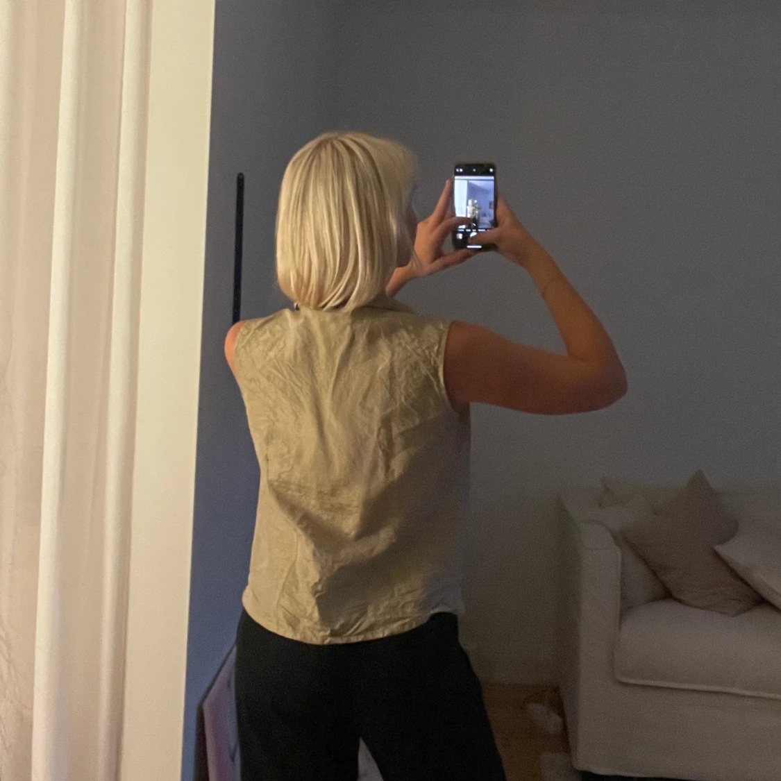 Grön skimrig topp - 90