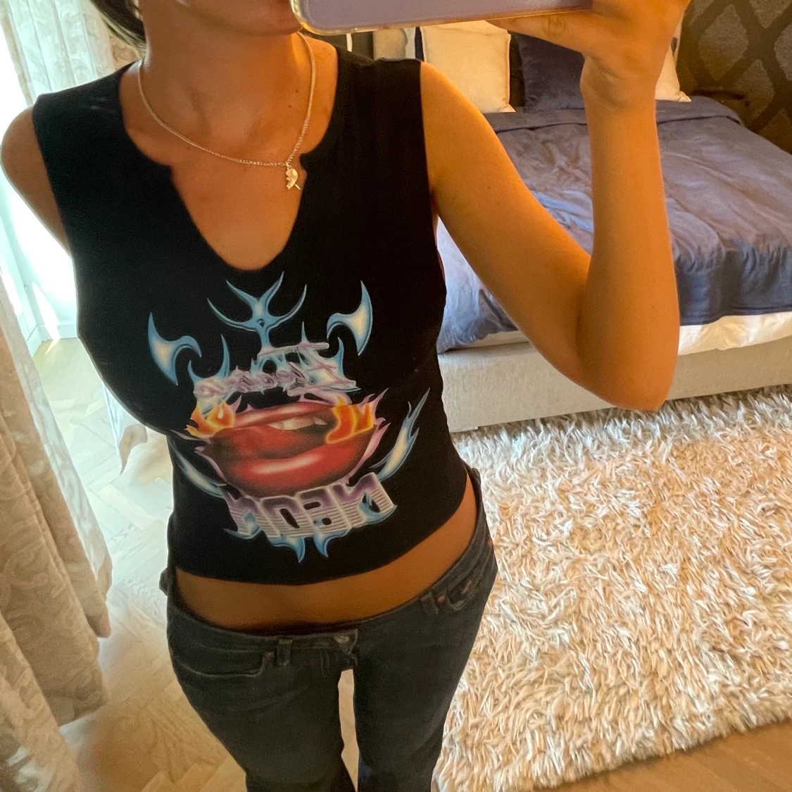 Jaded London linne med tryck