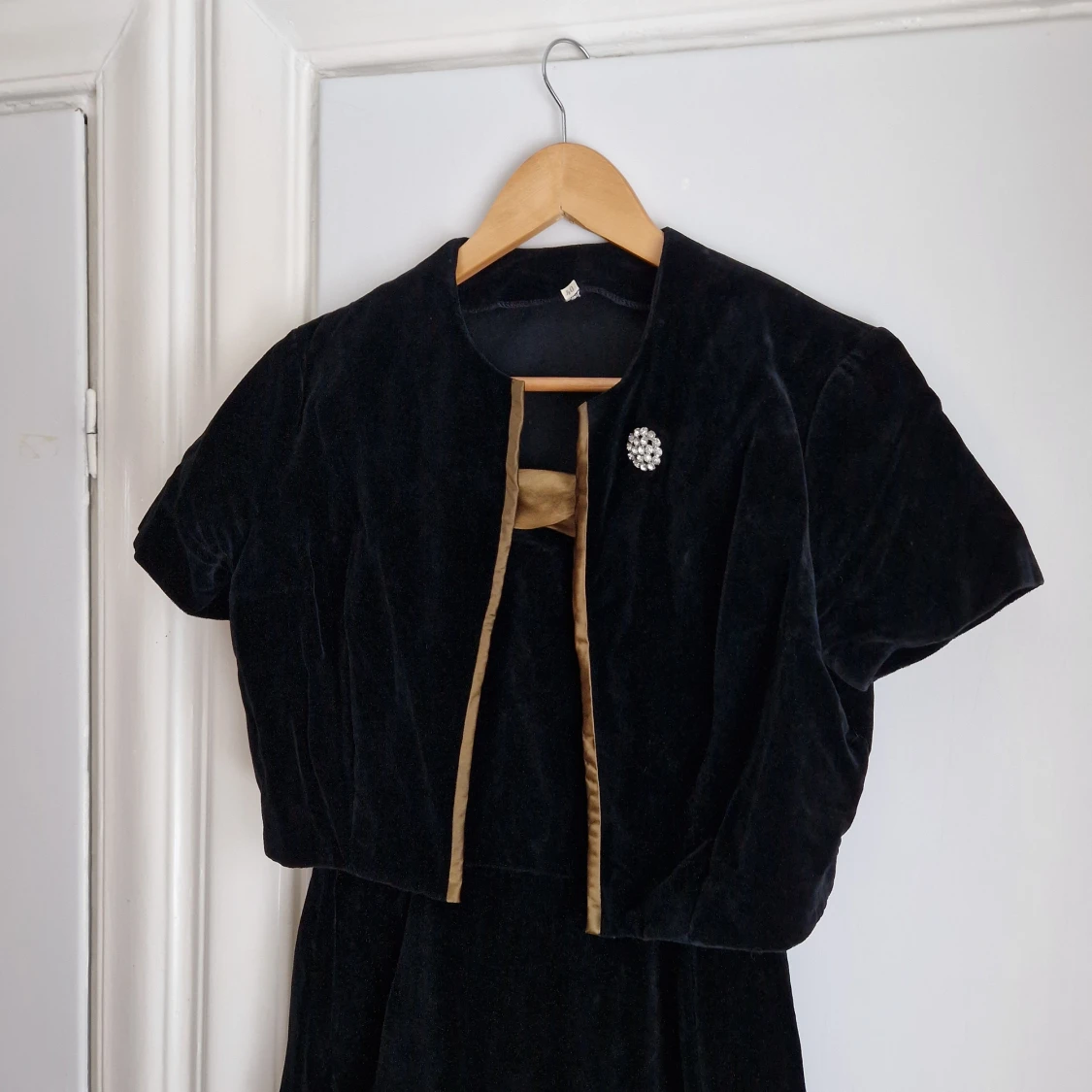 VINTAGE klänning i sammet (med jacka) - 91