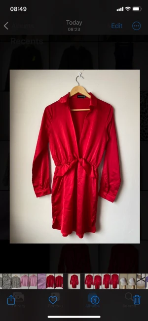 Pretty Little Thing, low cut, red dress - Good condition-worn once