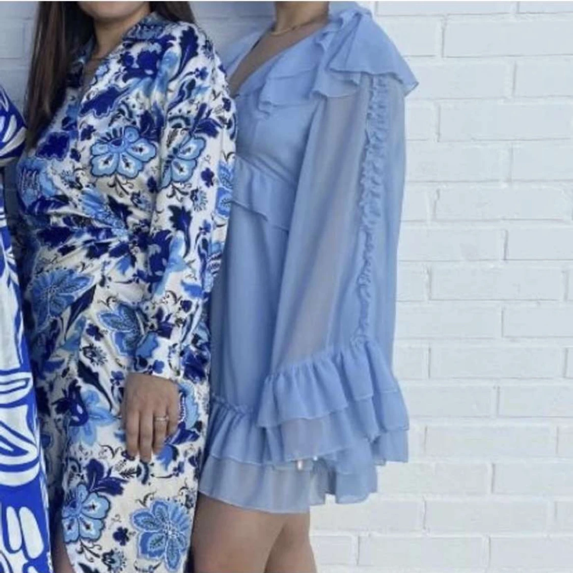 Blå kort klänning  - 90