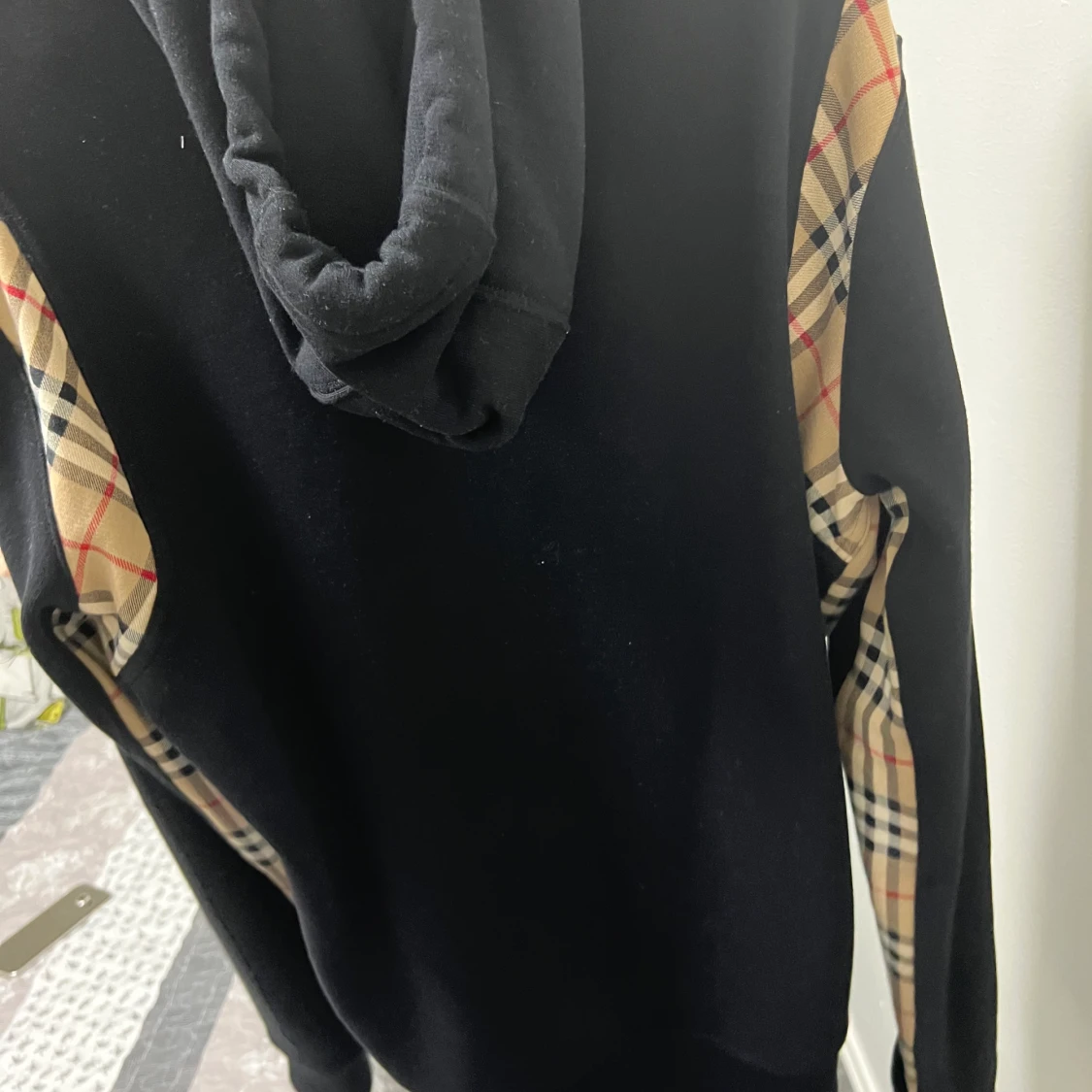 Burberry huvtröja med vintagerutig  - 90