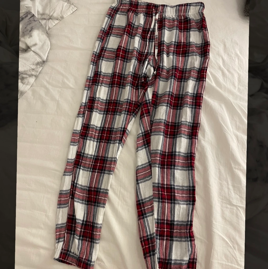 Röd Rutiga Pyjamas Byxor - 90