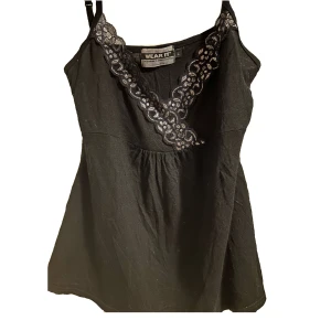 Svart topp  - Fin svart topp med silvrig spets💞 knappt använd. Står storlek L men sitter super bra på mig som egentligen har S. (Den finns på min profil med gratis frakt)