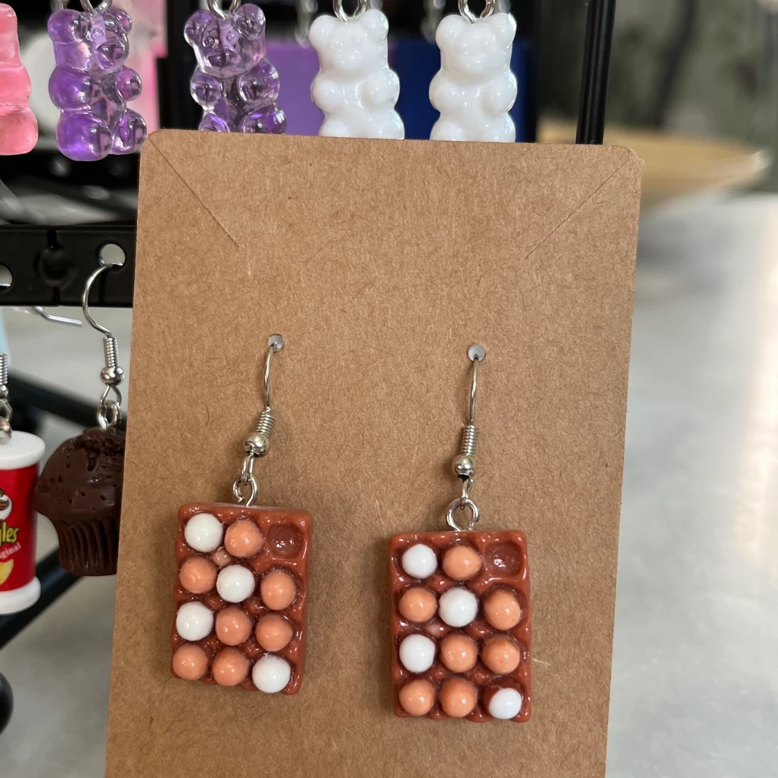 Äggkartongs örhängen