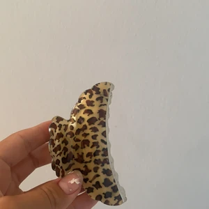 Jätte fin hårklämmma - Med leopard mönster på