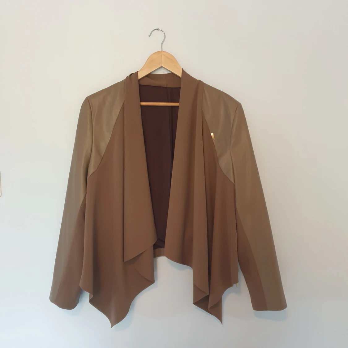 Ljusbrun Läderjacka