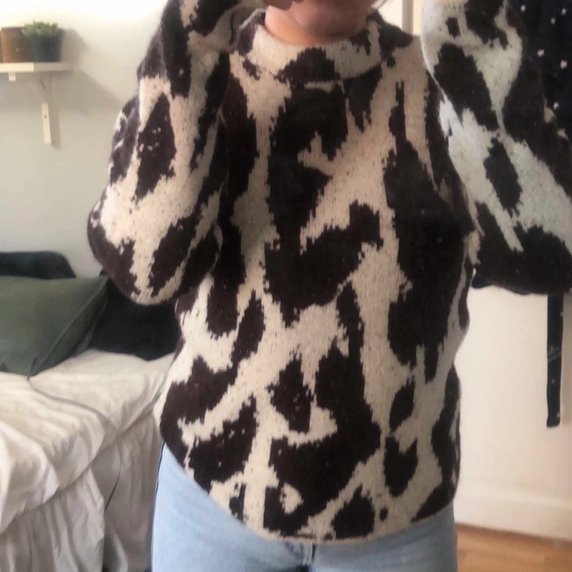 Stickad mönster tröja  - 90