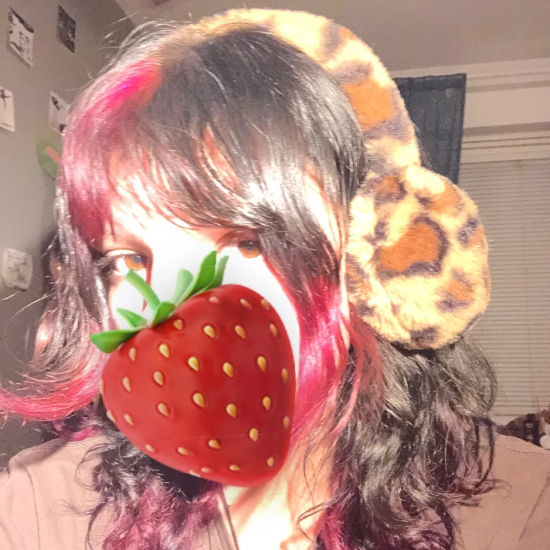 leopard öronmuffar  - 90